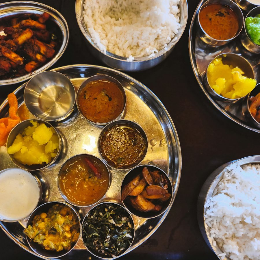 Healthy Indian thali